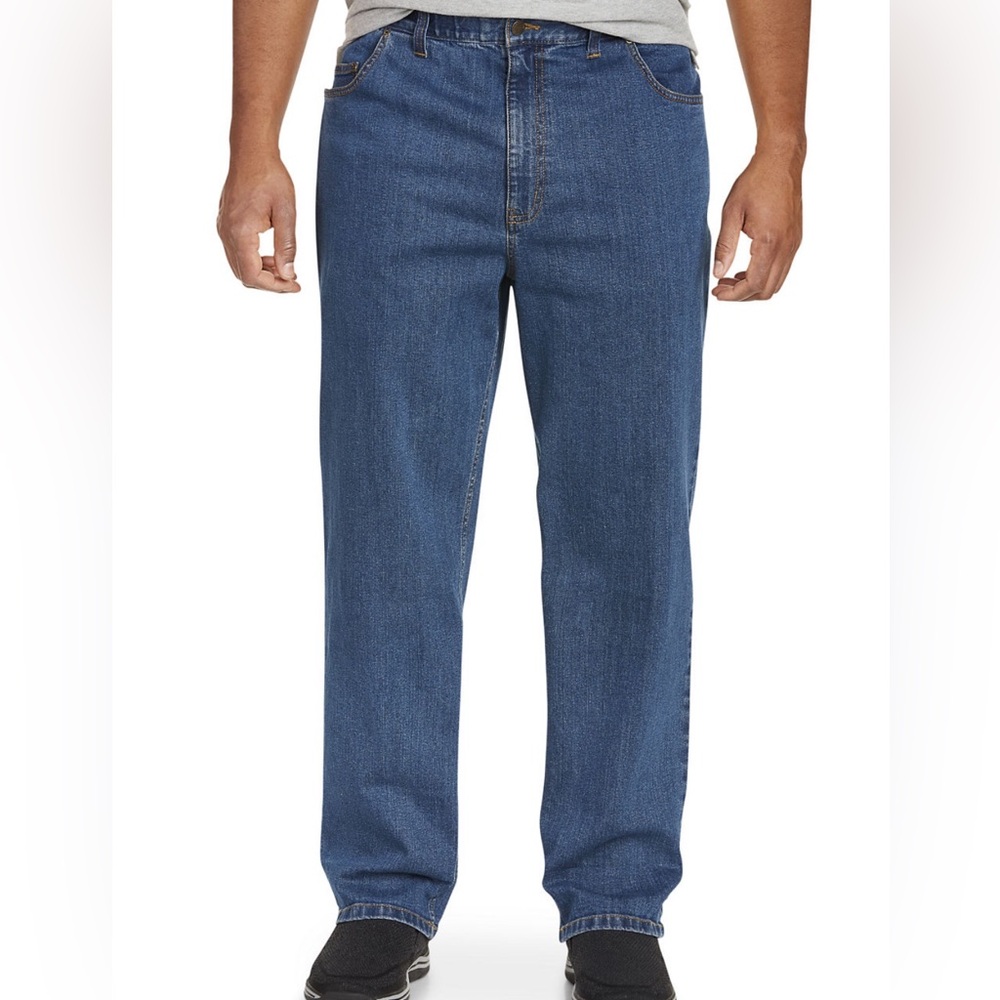 Harbor Bay DXL Continuous Comfort Stretch Jeans 44x30 Light Stonewash Big Tall